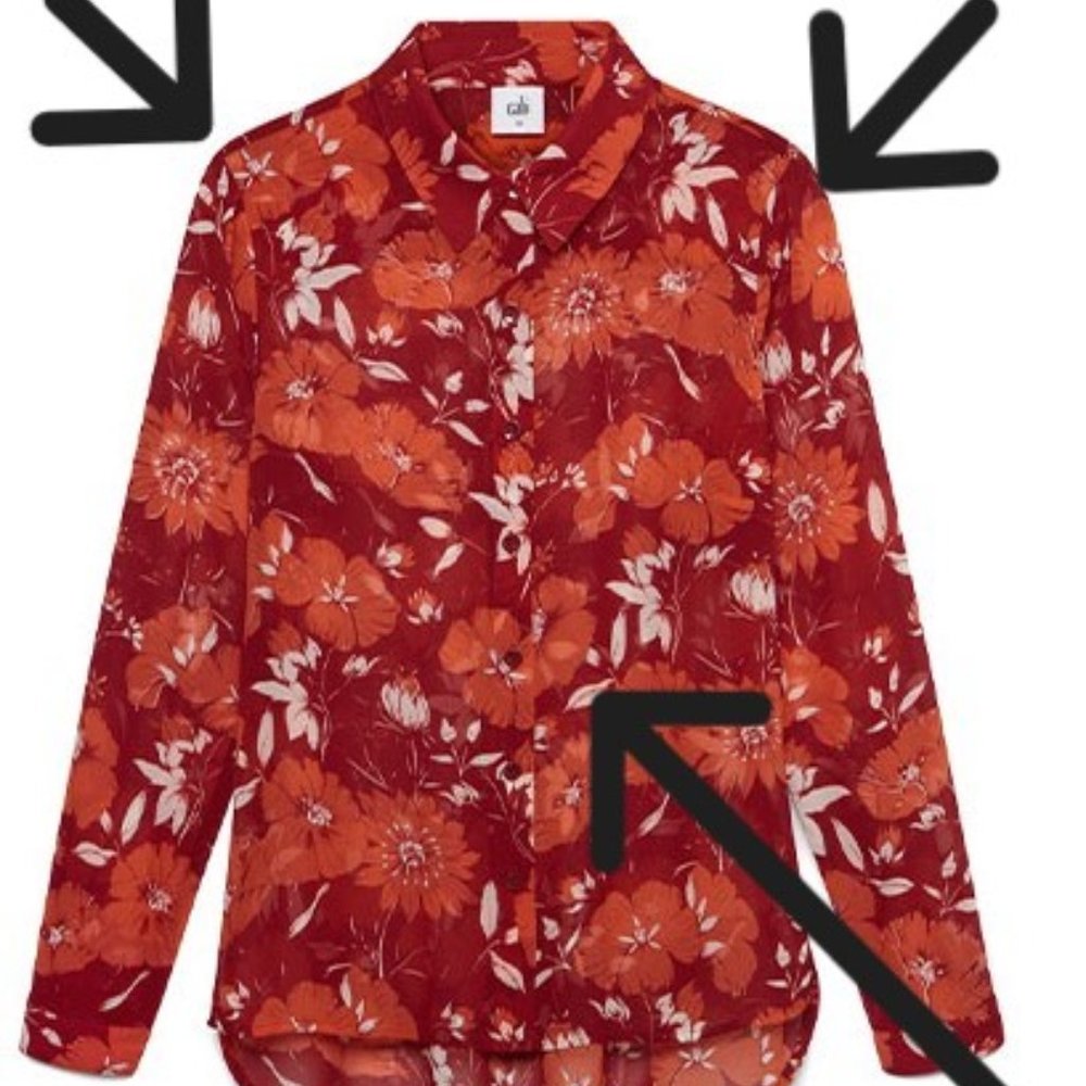 CAbi Hothouse Blouse XL